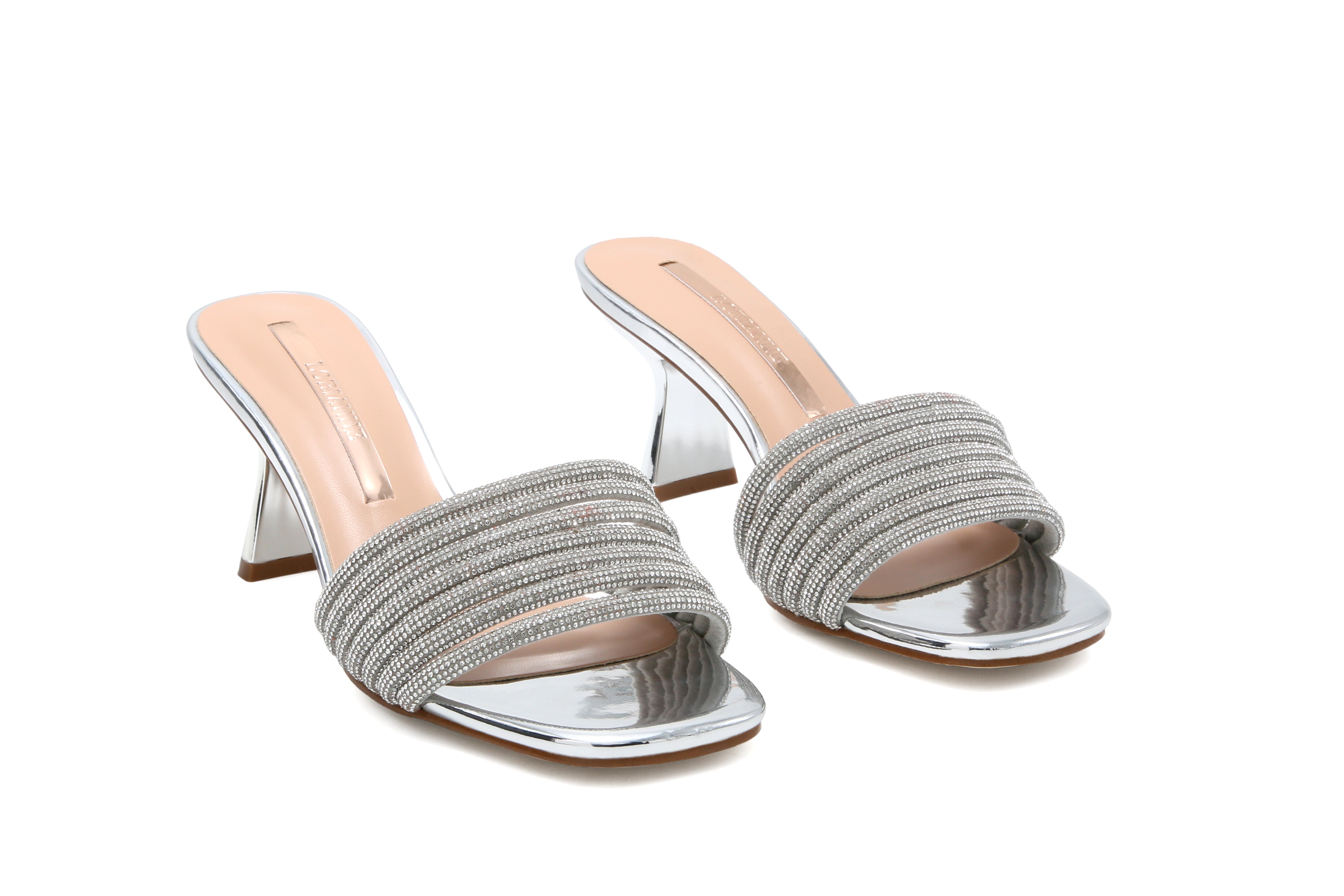 Stripes crystal mules 28R