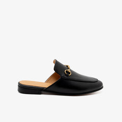Tansy-Black leather