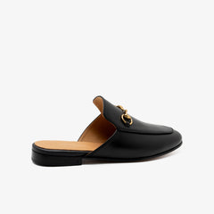 Tansy-Black leather