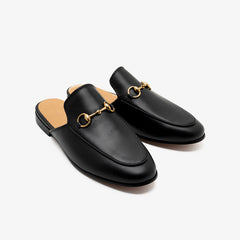 Tansy-Black leather